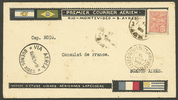 BRAZIL: 14/JA/1925 Rio - Buenos Aires, Special Cover Carried On Experimental Flight Of Latecoere Airlines On Vaché Airpl - Covers & Documents