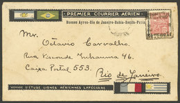 BRAZIL: 10/MAR/1925 Bahia - Rio De Janeiro, Special Cover Of Test Flight Of Latecoere Airlines, With Arrival Backstamp O - Lettres & Documents