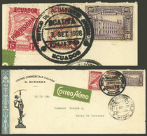 ECUADOR: Yv.2 + 5, Cover Franked With Definitive Stamp Of 20c. To Pay The Surface Rate + 3.75S. (Yvert 2 + 5) Paying The - Ecuador