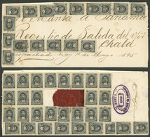 ECUADOR: Cover With Notable Postage Of 47 Stamps Of 20c. (Sc.43 ) With Pen Cancels, Inscription On Front: "De Manta A Sa - Ecuador