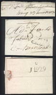 SPAIN: VERY OLD LETTER, Used In Barcelona On 29/JUN/1684 With Postal Markings On Front And Back, Superb, Rare Due To Its - ...-1850 Prephilately