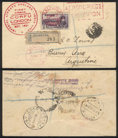 GREECE: 25/MAY/1931 Corfou - London, Imperial Airways First Airmail, Cover With Special Handstamp And Final Destination  - Covers & Documents