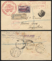 GREECE: 25/MAY/1931 Corfou - London, Imperial Airways First Airmail, Cover With Special Handstamp And Final Destination  - Brieven En Documenten