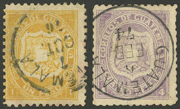 GUATEMALA: Sc.5/6, 1873 Coat Of Arms, Cmpl. Set Of 2 Used Values, VF Quality! - Guatemala