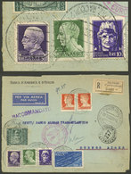 ITALY: 2/DE/1936 Palermo - Argentina, Registered Airmail Cover Sent By Germany DLH, With Large Franking Of 82.25L. Inclu - Otros & Sin Clasificación
