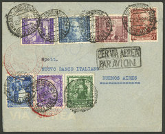 ITALY: Airmail Cover Sent From Milano To Argentina On 20/DE/1938 By Germany DLH, With Spectacular Postage Of 13L., Inclu - Other & Unclassified