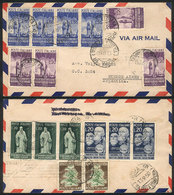 ITALY: Airmail Cover Franked On Front And Back, Including Yvert 561/2  X4 (Yvert Catalog Value Euros 520 In Used), Sent  - Autres & Non Classés
