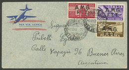 ITALY - TRIESTE: 8/OC/1949 Trieste - Buenos Aires, Airmail Cover With Handsome 175L. Franking, VF Quality! - Other & Unclassified