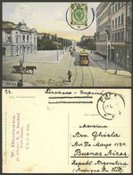 LATVIA: 11/MAY/1907 RIGA - Buenos Aires, Postcard With View Of Nicolai Boulevard, Franked With 2k., VF Quality! - Latvia