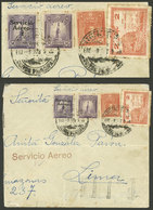 PERU: 9/JA/1928 Iquitos - Lima, First Airmail, Cover Franked With 10c. + 2c. For Surface Mail Rate + 1S. For Airmail Rat - Peru