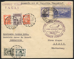 PERU: 7/SE/1932 Lima - Rio De Janeiro - Friedrichshafen, By ZEPPELIN (carried On 3rd Flight To South America), With Mixe - Perú