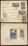 POLAND: 24/SE/1934 Warzawa - Argentina, Registered Cover Franked With Nice Postage + Cinderella On Back Of The Gordon Be - ...-1860 Prefilatelia