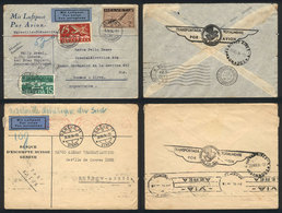 SWITZERLAND: Couple Of Airmail Covers Sent To Buenos Aires From Luzern On 5/SE/1934 And From Geneve On 20/NO/1934, Both  - Storia Postale