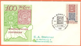 GERMANIA - GERMANY - Deutschland - ALLEMAGNE - 1968 - 100. Jahre Norddeutscher Postbezirk - FDC - Bonn - FDC: Sobres