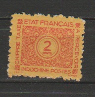 INDOCHINE         N°  YVERT  :  TAXE  76   NEUF AVEC  CHARNIERES      ( 02/37   ) - Timbres-taxe