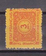 INDOCHINE         N°  YVERT  :  TAXE  77   NEUF AVEC  CHARNIERES      ( 02/37   ) - Timbres-taxe