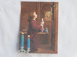 3d 3 D Lenticular Stereo Postcard Child In Prayer Toppan Japan    A 202 - Stereoscopische Kaarten