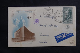 ISRAËL - Enveloppe FDC 1949 Pour Le Canada , Timbre Avec Tabs - L 41251 - FDC