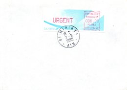 FRANCE. Timbre De Distributeurs N°130 De 1988. Type B. Sur Enveloppe. Appareil Miribel. - 1988 « Comète »