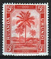 Ruanda-Urundi 1942 Single 5c Stamp From The Definitive Set. - Nuovi
