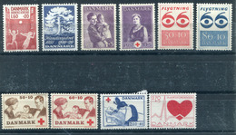 Denmark. 10 Different Charity Stamps** - Collezioni