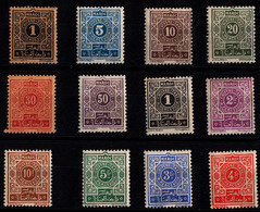 MAROC - TAXE N° 27/34*+ 49/52* - 12 VALEURS. - Postage Due