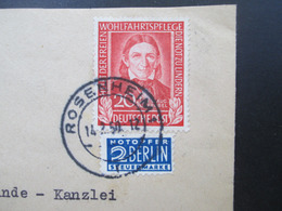 BRD 1949 / 50 Helfer Der Menschheit I Nr. 119 EF Ch. Gervais Aktiengesellschaft Rosenheim OBB - Litzldorf - Cartas