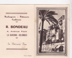 CALENDRIER 1956 / LA GARENNE COLOMBES / BOULANGERIE PATISSERIE BONDEAU / 4 AVENUE FOCH - Small : 1941-60