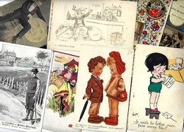 Lot 2076 De 10 CPA Illustrateurs Fantaisies Déstockage Pour Revendeurs Ou Collectionneurs - 5 - 99 Postcards