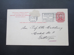 USA 1921 GA Liebesgaben Vermittelt Durch Carl Prior Hamburg Mit Der S.S. Mongolia Nach Göttingen. Schiffspost - Storia Postale