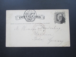 USA 1877 Ganzsache GA Brauner Stempel Boston Paid All Direct Andover - Deutschland - Covers & Documents