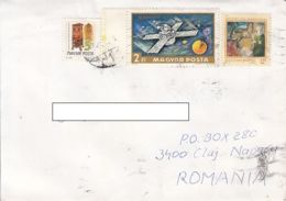 SAWING MACHINE, SATELLITE, PAINTING, STAMPS ON COVER, 1995, HUNGARY - Lettres & Documents