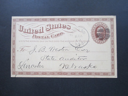 USA Um 1875 GA Stempel Seward Mar 15 Neb. Nach Lincoln Nebraska - Covers & Documents