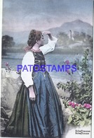 118795 SWITZERLAND SCHAFFHAUSEN COSTUMES WOMAN POSTAL POSTCARD - Hausen Am Albis 