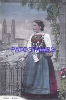 118804 SWITZERLAND ZÜRICH NEUENBURG COSTUMES WOMAN POSTAL POSTCARD - Noiraigue 