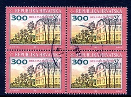 CROATIA 1992 Towns Definitive 300d Block Of 4 Used.  Michel 199 - Croacia