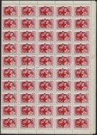 ** 1957 Vöröskereszt 100 Sor Teljes ívekben (90.000) (gyártási Ráncok / Creases) - Sonstige & Ohne Zuordnung