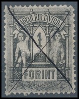 O 1873 Távírda Kőnyomat 1Ft T7 Tollvonással érvénytelenítve, Szép Hibátlan Darab (55.000) - Sonstige & Ohne Zuordnung