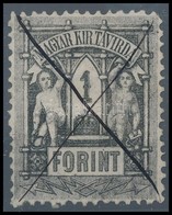 O 1873 Távírda Kőnyomat 1Ft T7 Tollvonással érvénytelenítve, Szép Hibátlan Darab (55.000) - Altri & Non Classificati