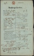 1860 Teljes Tudakozvány Martinsbergből Nagyatádra Feladott értéklevélről 10kr Bérmentesítéssel Ritka Darab!! - Other & Unclassified
