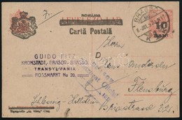 Kolozsvár 1920 Cenzúrás Díjjegyes Levelezőlap Brassóból Németországba. Signed: Bodor - Sonstige & Ohne Zuordnung