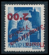 ** Ungvár II. 1945 2.00/50f Fordított Piros Felülnyomással és Bodor Vizsgálójellel. Rendkívül Ritka!!!! (min 16.000) - Altri & Non Classificati