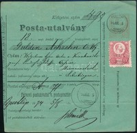 1874 5kr Díjjegyes Postautalvány Réznyomat 5kr Díjkiegészítéssel 'BUDAPEST LIPÓTVÁROS' (20.000) - Sonstige & Ohne Zuordnung