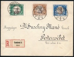 1925 Febr.18. 20 Grammnál Súlyosabb Ajánlott Távolsági Levél Jókai Sorral Bérmentesítve, Tarifahelyes! (3000kr + 2500kr  - Sonstige & Ohne Zuordnung