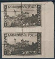 (*) Nyugat-Magyarország (VII.) 1921 Fogazatlan Próbanyomat 50K Pár / 50K Imperforate Proof Pair - Sonstige & Ohne Zuordnung