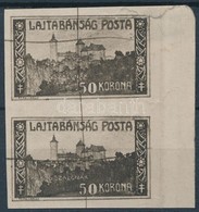 (*) Nyugat-Magyarország (VII.) 1921 Fogazatlan Próbanyomat 50K Pár / 50K Imperforate Proof Pair - Autres & Non Classés