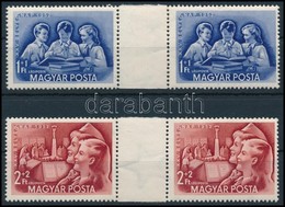 ** 1952 Bélyegnap Sor ívközéprészes Párokban (22.000) (1Ft ívközéprésznél Hajtva / Folded) - Sonstige & Ohne Zuordnung