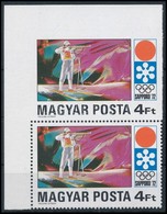 ** 1972 Téli Olimpia 4Ft ívsarki Pár, Látványos Fogazási Hibával, R! - Andere & Zonder Classificatie