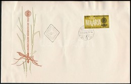 1962 Malária (I.) Vágott Bélyeg FDC-n - Autres & Non Classés