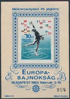 ** 1963 Műkorcsolya és Jégtánc EB Vágott Blokk (16.000) - Sonstige & Ohne Zuordnung